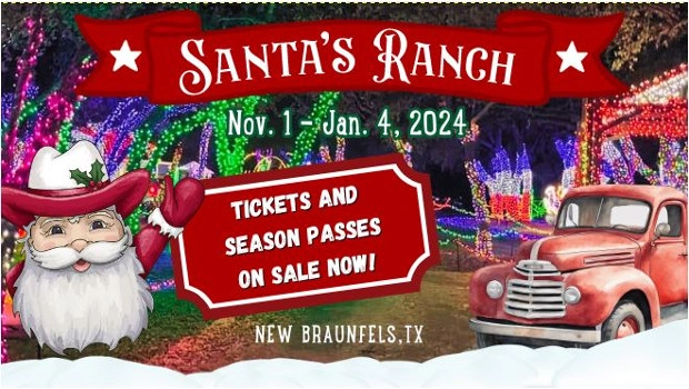 Santa's Ranch Drive Through Christmas Light Park Fun Activities