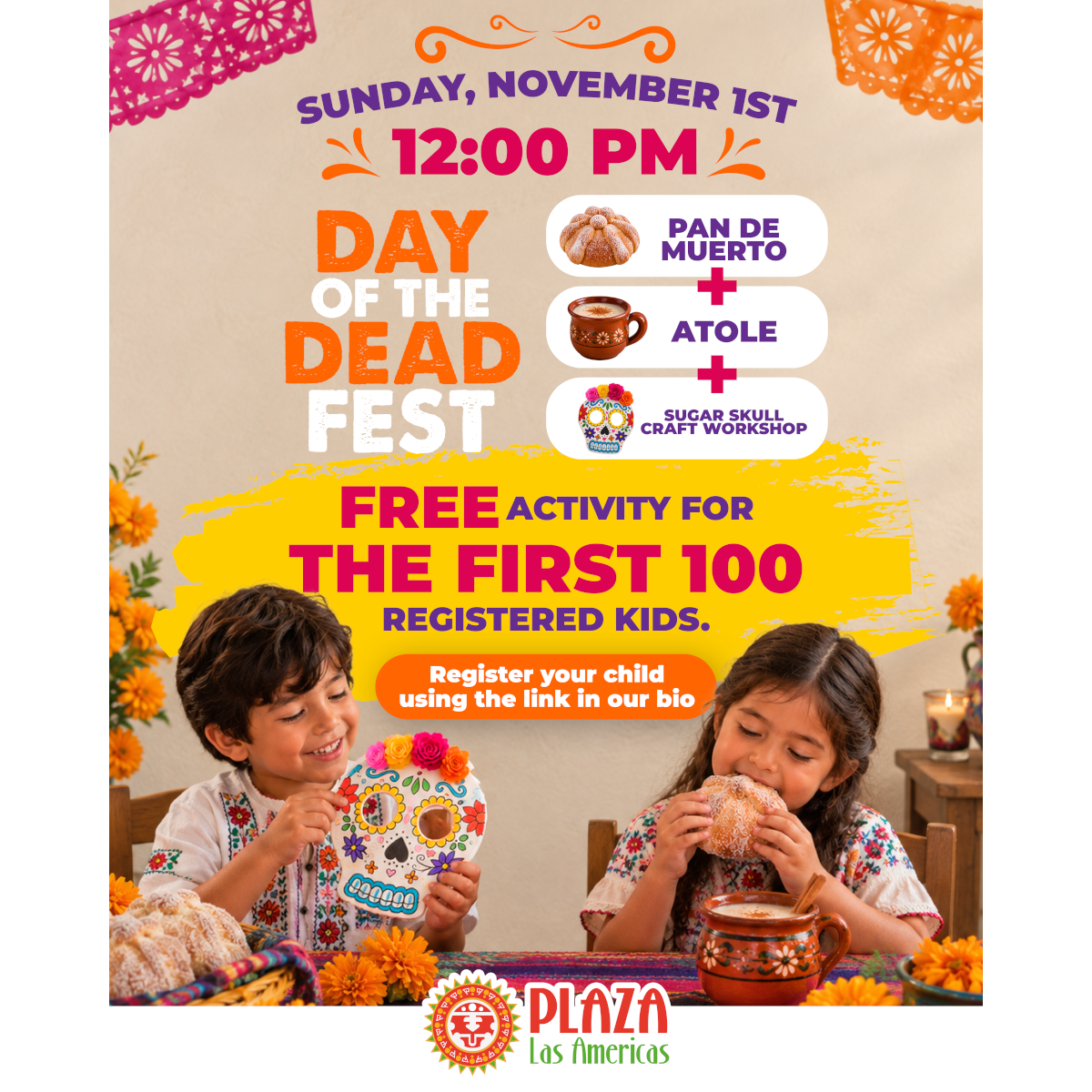 Día de Muertos Kids Experience at Plaza Las Américas